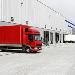Moving truck in facility